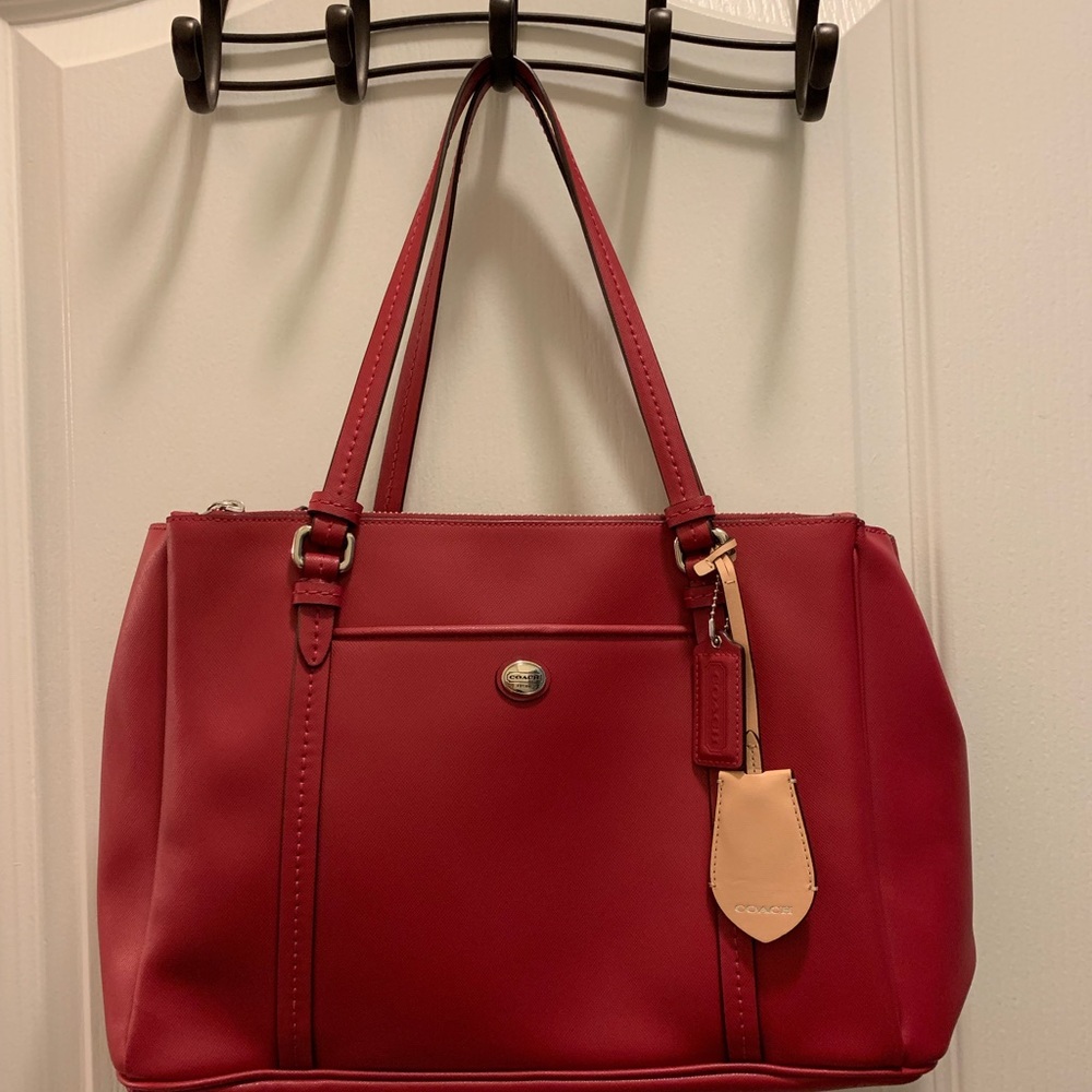 Coach Pink Saffiano Leather Bag EXCELLENT COND.